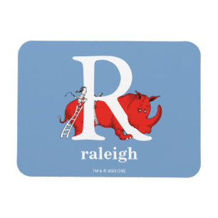 Dr. Seuss ABC: Letter R - White   Jouw namen toevo Magneet