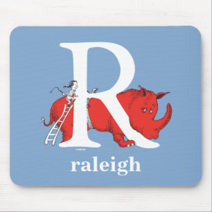 Dr. Seuss ABC: Letter R - White Jouw namen toevo Muismat