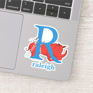 Dr. Seuss ABC: Letter R - White   Jouw namen toevo Sticker