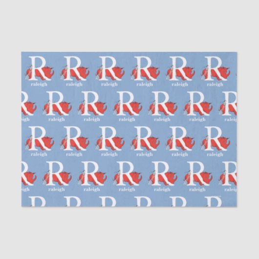 Dr. Seuss ABC: Letter R - White | Jouw namen toevo Tissuepapier (Voorkant)