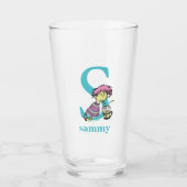 Dr. Seuss ABC: Letter S - Blue | Jouw namen toevoe Glas (Voorkant)