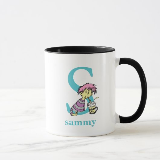 Dr. Seuss ABC: Letter S - Blue | Jouw namen toevoe Mok (Rechts)