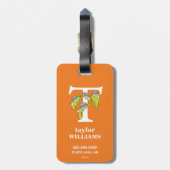 Dr. Seuss ABC: Letter T - White | Jouw namen toevo Bagagelabel (Achterkant verticaal)