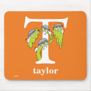 Dr. Seuss ABC: Letter T - White Jouw namen toevo Muismat