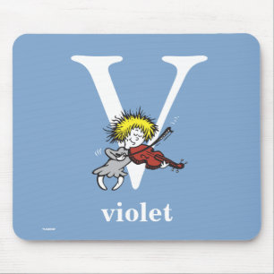 Dr. Seuss ABC: Letter V - White Jouw namen toevo Muismat