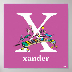 Dr. Seuss ABC: Letter X - White   Jouw namen toevo Poster