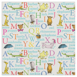 Dr. Seuss ABC Pattern met Woorden Stof