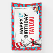 Dr. Seuss | Bannière d'anniversaire Chat dans le C (Verticale)