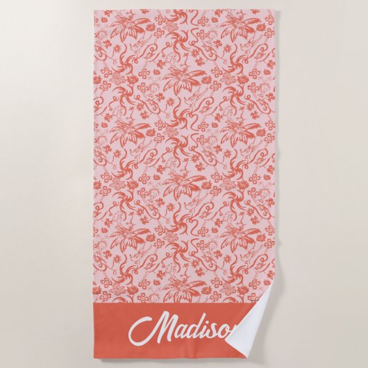 Dr. Seuss | Bloemen Moederdag Patroon Strandlaken (Voorkant)