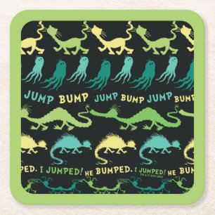 Dr. Seuss "Bump Jump" Halloween Patroon Vierkante Kartonnen Onderzetter