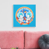 Dr. Seuss | Cadet Een Cadet Twee Ruimteverkenner Canvas Afdruk (Insitu (Woonkamer))