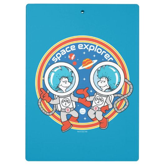 Dr. Seuss | Cadet Een Cadet Twee Ruimteverkenner Klembord (Achterkant)