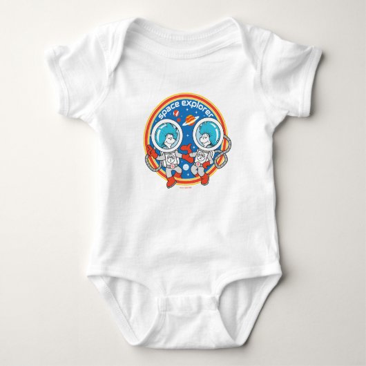Dr. Seuss | Cadet Een Cadet Twee Ruimteverkenner Romper (Voorkant)