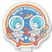 Dr. Seuss | Cadet Een Cadet Twee Ruimteverkenner Sticker (Voorkant)