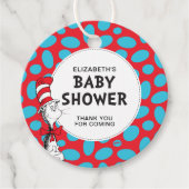 Dr. Seuss Cat in het Pet Baby shower Bedankjes Labels (Voorkant)