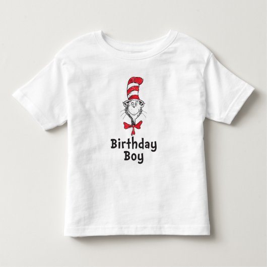 Dr. Seuss Cat in het Pet Birthday Boy Kinder Shirts (Voorkant)
