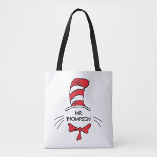 Dr. Seuss   Cat in het Pet Custom Teacher Name Draagtas