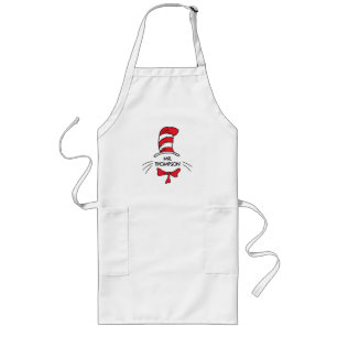 Dr. Seuss   Cat in het Pet Custom Teacher Name Lang Schort