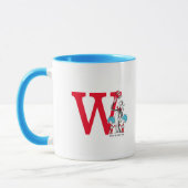 Dr. Seuss Cat in het Pet, ding één monogram W Mok (Links)