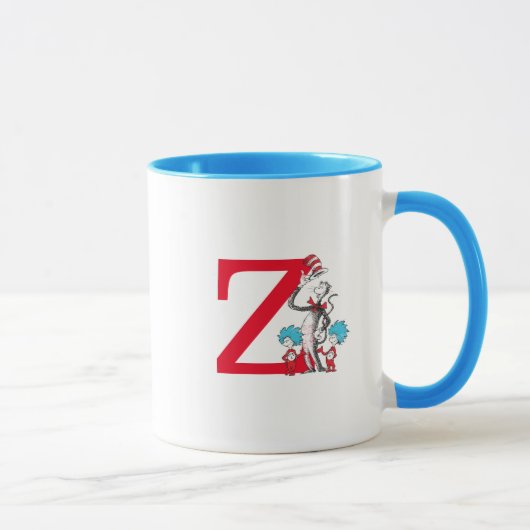 Dr. Seuss Cat in het Pet, ding één monogram Z Mok (Rechts)