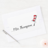 Dr. Seuss | Cat in het Pet Icon Aangepaste naam Rechthoekige Sticker (Envelop)