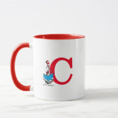 Dr. Seuss Cat in het Pet - Lezen Monogram C Mok (Links)