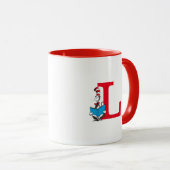 Dr. Seuss Cat in het Pet - Lezing Monogram L Mok (Voorkant rechts)