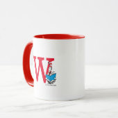 Dr. Seuss Cat in het Pet - Lezing Monogram W Mok (Voorkant links)