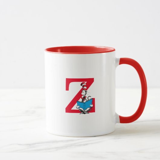 Dr. Seuss Cat in het Pet - Lezing Monogram Z Mok (Rechts)