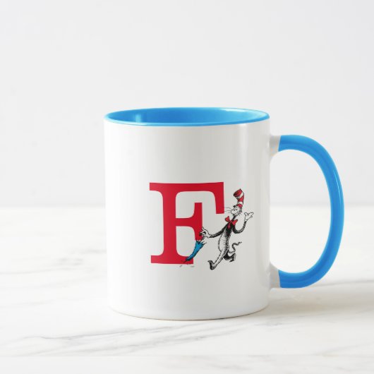 Dr. Seuss Cat in het Pet Paraplu Walk Monogram Mok (Rechts)