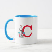 Dr. Seuss Cat in het Pet, Thing One Monogram Mok (Links)