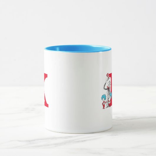 Dr. Seuss Cat in het Pet, Thing One Monogram Mok (Midden)