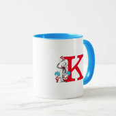 Dr. Seuss Cat in het Pet, Thing One Monogram Mok (Voorkant rechts)