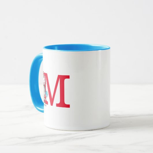 Dr. Seuss Cat in het Pet, Thing One Monogram Mok (Voorkant links)
