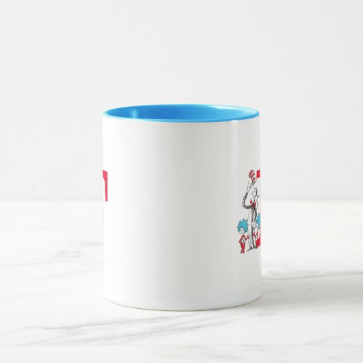 Dr. Seuss Cat in het Pet, Thing One Monogram Mok (Midden)