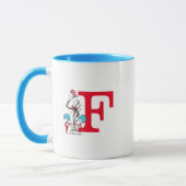 Dr. Seuss Cat in het Pet, Thing One Monogram Mok (Links)