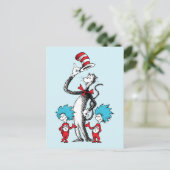 Dr. Seuss | Cat in het Pet, Thing One & Thing Two Briefkaart (Staand voorkant)