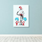 Dr. Seuss | Cat in het Pet, Thing One & Thing Two Canvas Afdruk (Insitu (Houten vloer))
