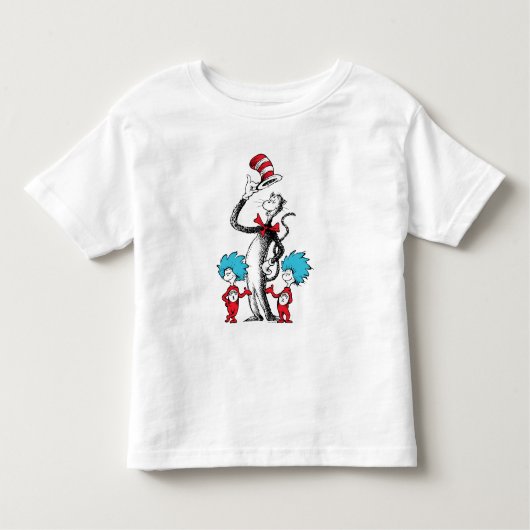 Dr. Seuss | Cat in het Pet, Thing One & Thing Two Kinder Shirts (Voorkant)