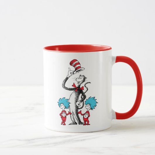 Dr. Seuss | Cat in het Pet, Thing One & Thing Two Mok (Rechts)