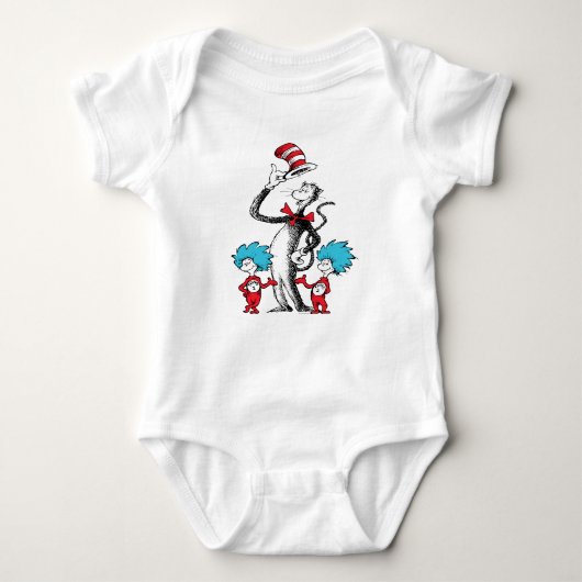 Dr. Seuss | Cat in het Pet, Thing One & Thing Two Romper (Voorkant)