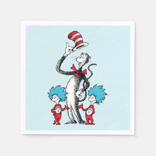 Dr. Seuss | Cat in het Pet, Thing One & Thing Two Servet (Voorkant)