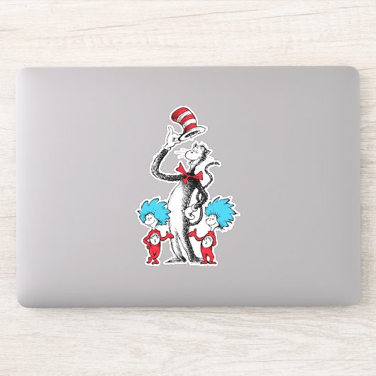 Dr. Seuss | Cat in het Pet, Thing One & Thing Two Sticker (Computer)