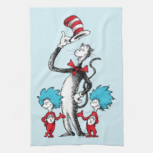 Dr. Seuss | Cat in het Pet, Thing One & Thing Two Theedoek (Verticaal)