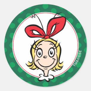 Dr. Seuss Cindy-Lou Wie is Aardig Ronde Sticker
