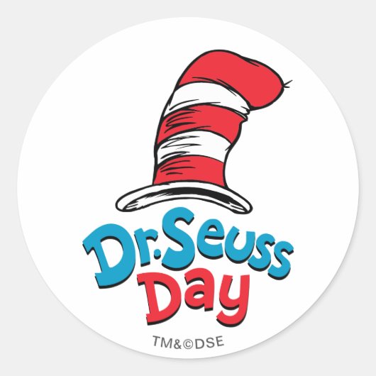 Dr. Seuss Day Ronde Sticker (Voorkant)