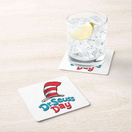 Dr. Seuss Day Vierkante Kartonnen Onderzetter (Insitu)