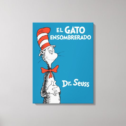 Dr. Seuss De Gekke Hoedenkat Spaans Canvas Afdruk (Voorkant)