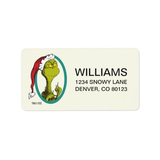 Dr. Seuss | De Grinch Etiket (Voorkant)