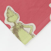 Dr. Seuss | De Grinch | Rood kerstpatroon Fleece Deken (Hoek)